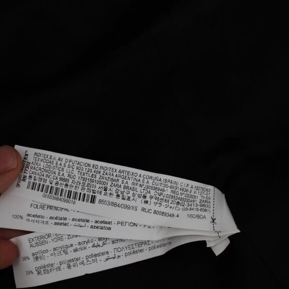 NWT Zara overcoat womens XS double breasted animal print straight cut coat - Picture 14 of 16